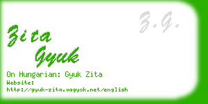 zita gyuk business card